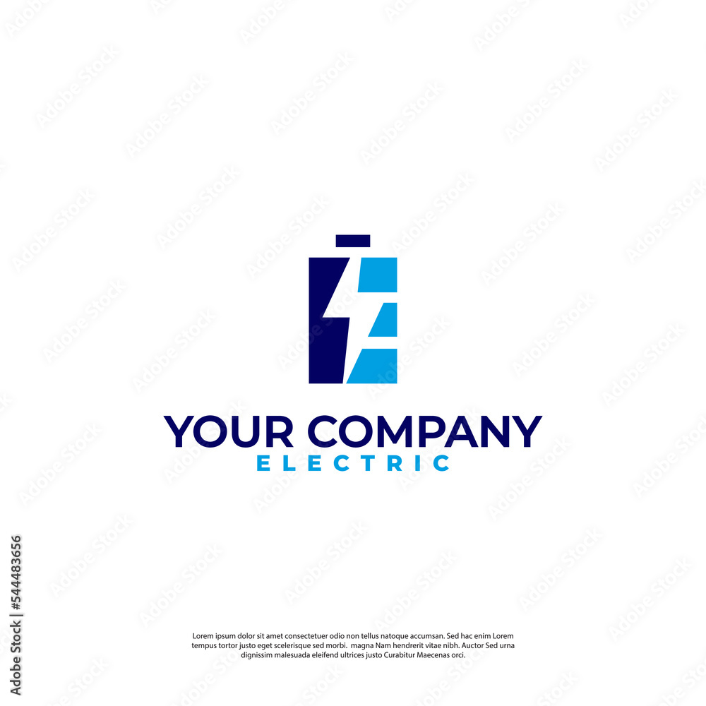 battery logo with modern simple minimalist style battery logo with modern simple minimalist style