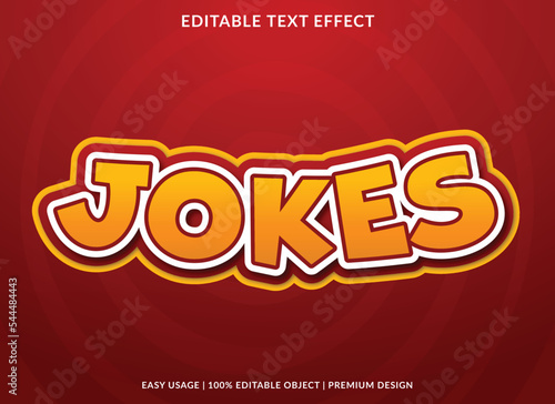 jokes editable text effect template with abstract background use for business logo and brand