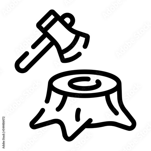 deforestation line icon