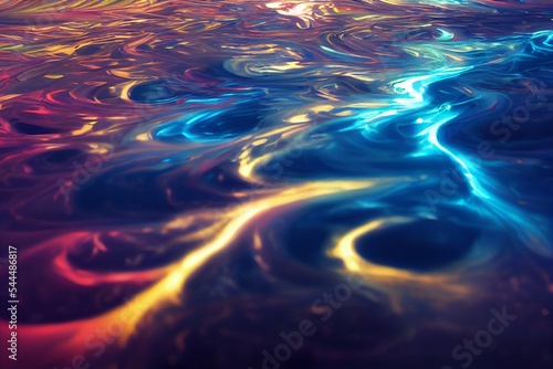 イラスト カラフル アート 流体 気体 流れ 抽象 曲線