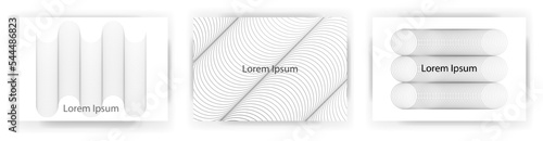 Postcard/はがきテンプレート/グラデーションラインアート/DM/ポストカード/名刺デザインの　テンプレートセット