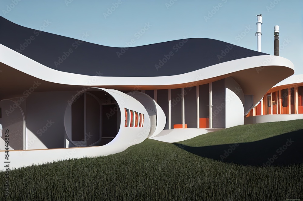 A hydrogen pipeline to houses illustrating the transformation of the