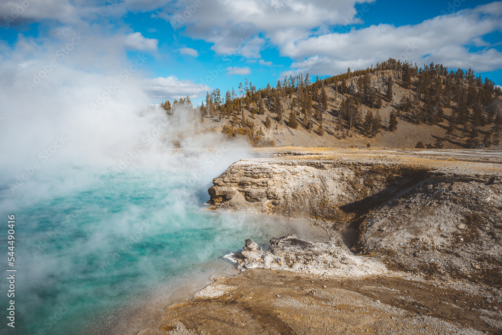 Geyser in Yellowstone National Park