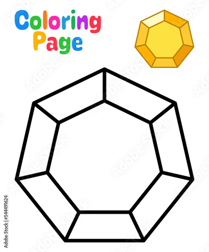 Coloring page with Gemstone for kids