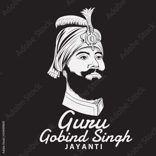 Vector illustration of Guru Gobind Singh jayanti, Indian religious festival
