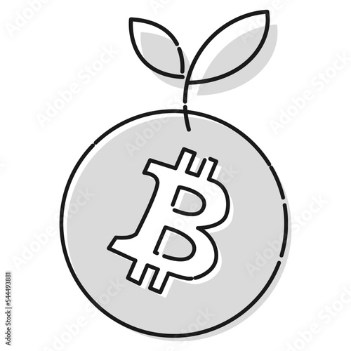 シンプルなビットコイン（BTC）のアイコン