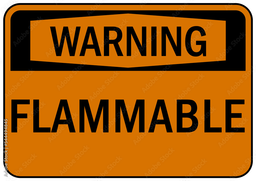 Obraz premium flammable material sign and label