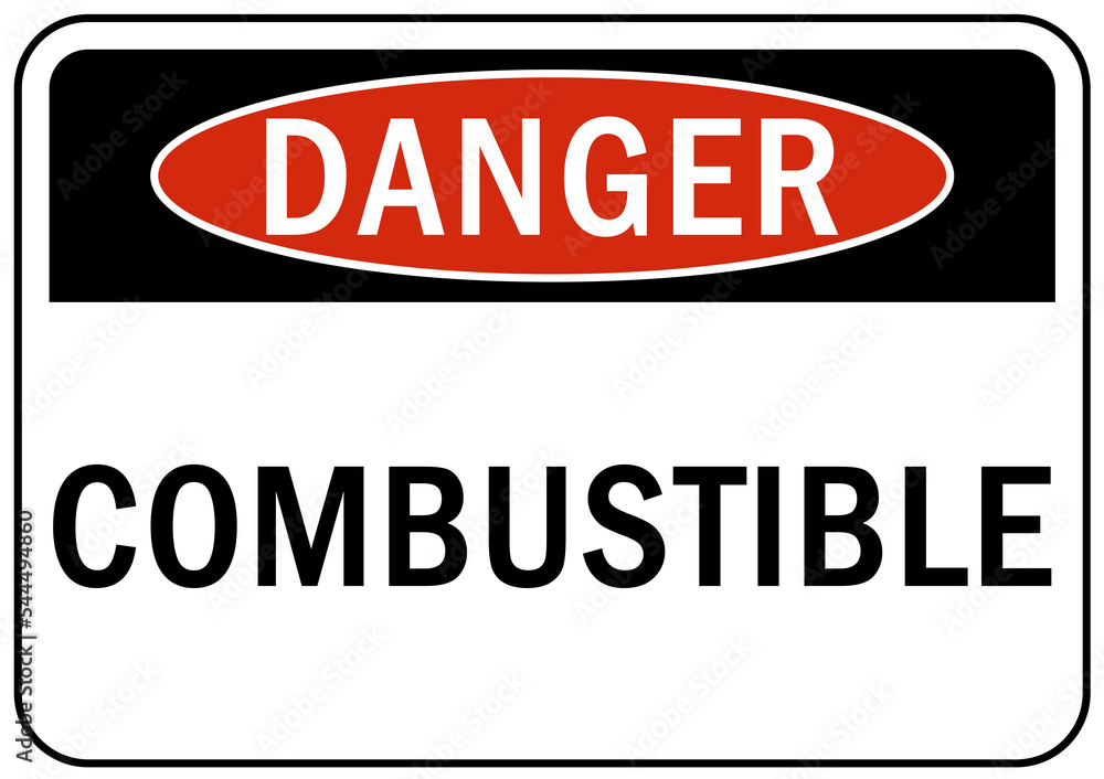 flammable material sign and label flammable material sign and label
