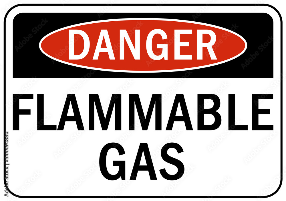 Fototapeta premium flammable material sign and label