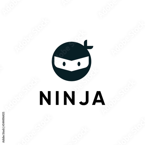 Flat design ninja logo inspiration