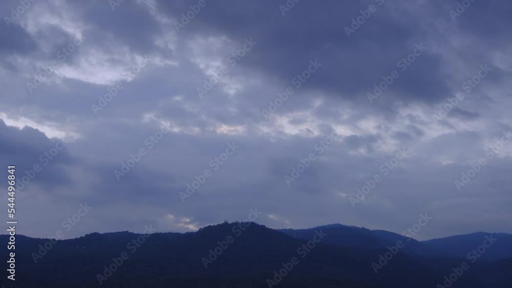 Twilight and dawn sky with cumulus cloud time lapse in an evening 4k footage. Twilight and dawn sky with cumulus cloud time lapse in an evening 4k footage.