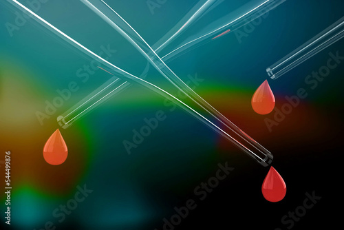 Red blood drop . save life, clean blood concept. Graphic design .3d rendering © boykung