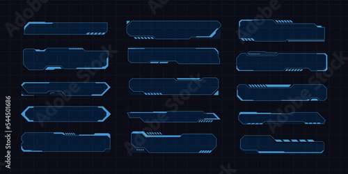 Hud frame futuristic game target borders