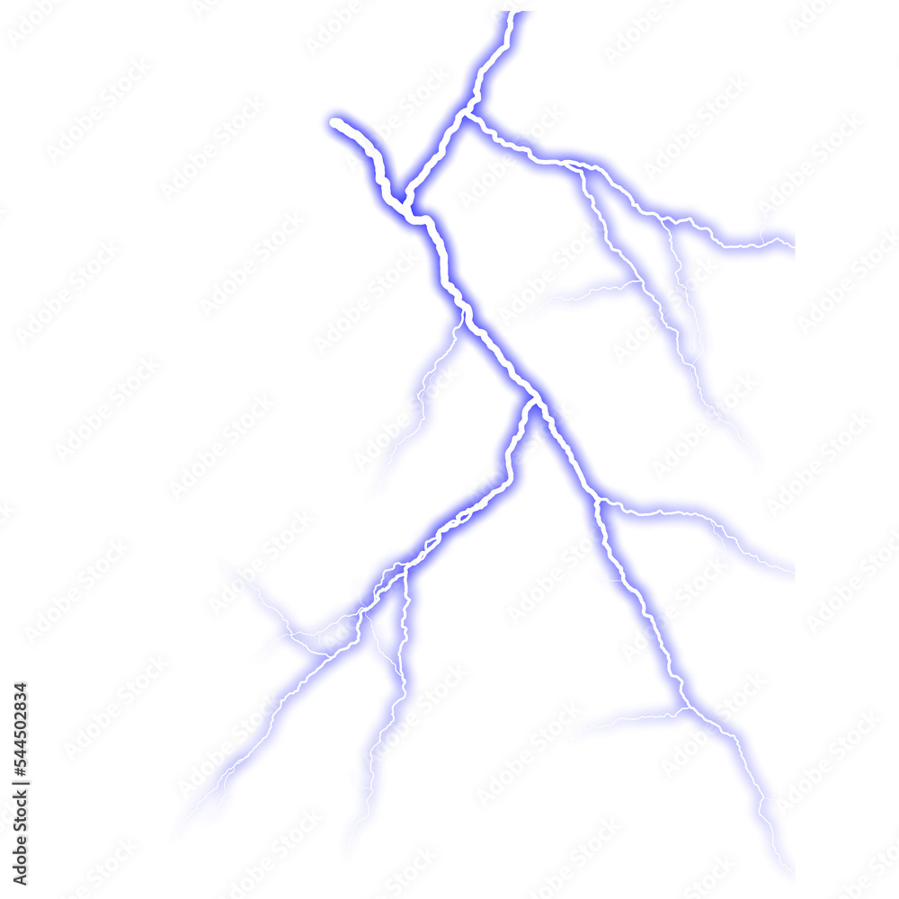 Element Blue Lightning flash Thunderbolt isolated PNG