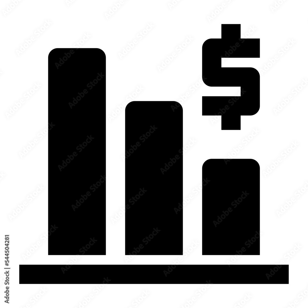 Icon Trend Analysis With Style Glyph Icon Trend Analysis With Style Glyph