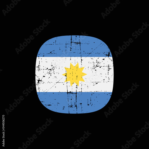 Argentina flag grunge scratched printable icon vector