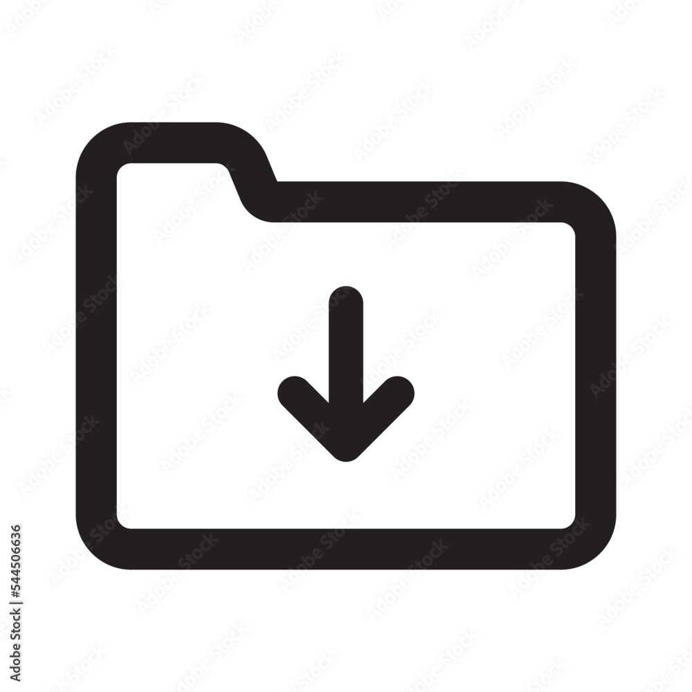 Folder Icon with Outilne Style Folder Icon with Outilne Style