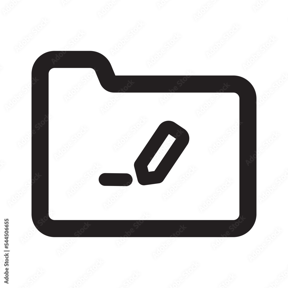 Folder Icon with Outilne Style Folder Icon with Outilne Style