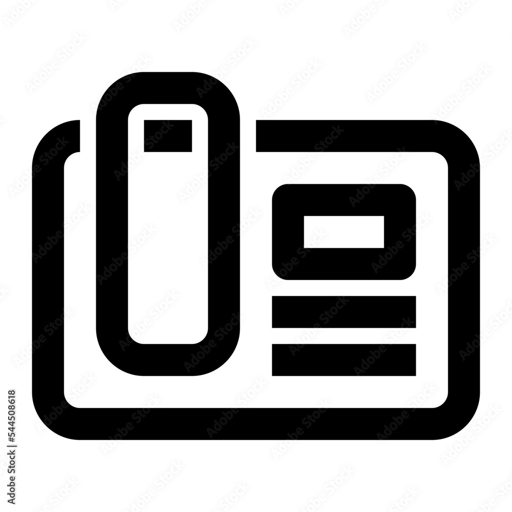 Icon Telephone With Style Outline Icon Telephone With Style Outline