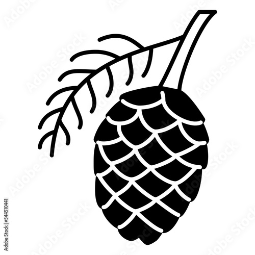 pine cone solid icon