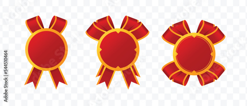 Award medal with red ribbon