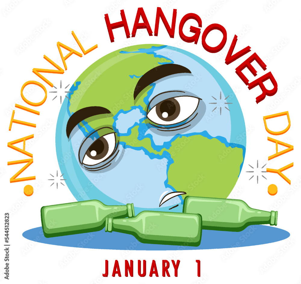 Obraz premium National Hangover Day Banner Design