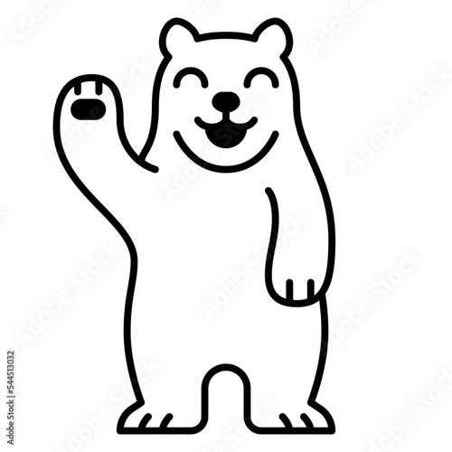polar bear solid icon