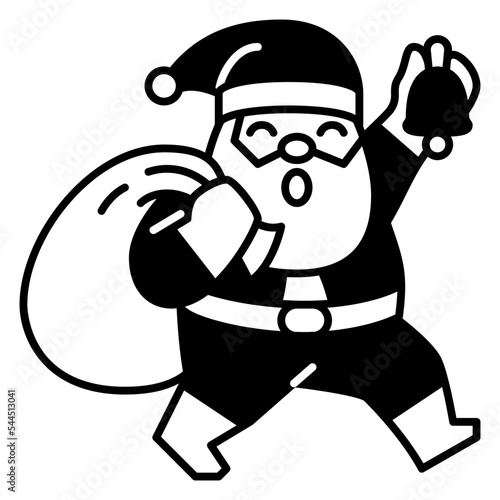 santa claus solid icon