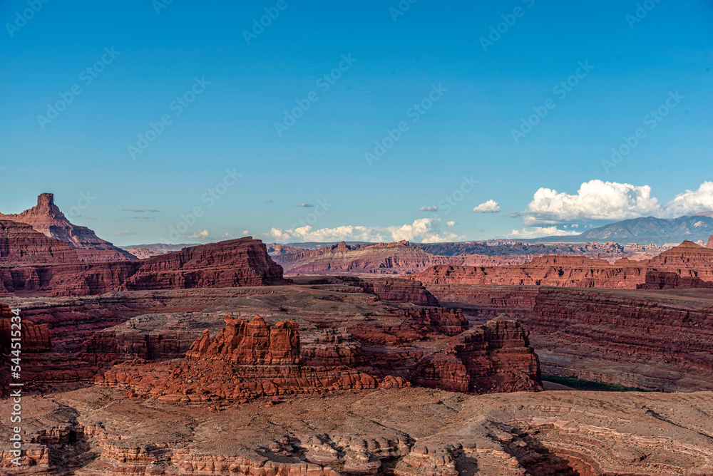 Panoramic HDR view from 8 photos of Thelma and Louise Point in Canyonlands National Park