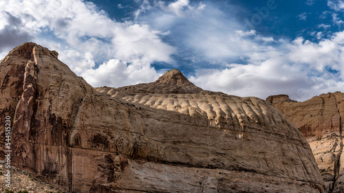 Panoramic HDR view from 8 photos of Capitol Gorge Trail in Capitol Reef National Park