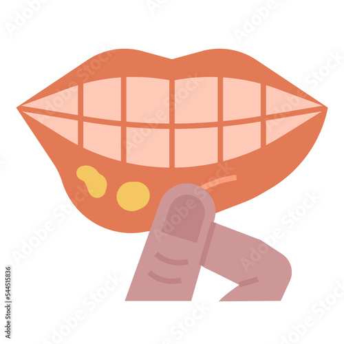 mouth sores icon photo