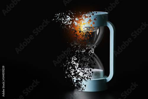 Disappearing hourglass on d...