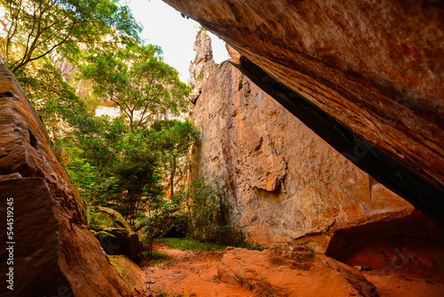 Inside the rugged Gruta do Salitre cave near Diamantina, Minas Gerais state, Brazil
