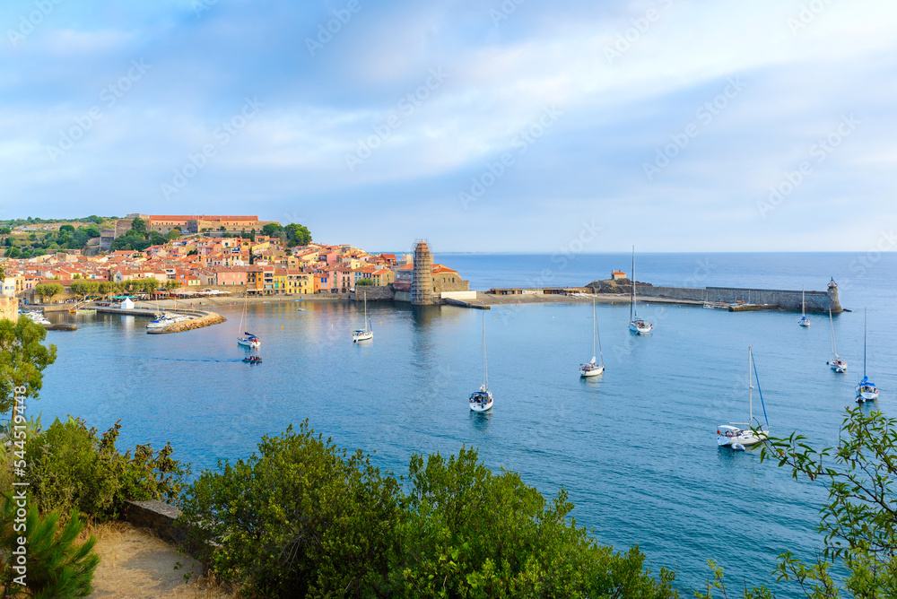 Collioure city at morning in France