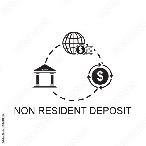 non resident deposit icon , financial icon