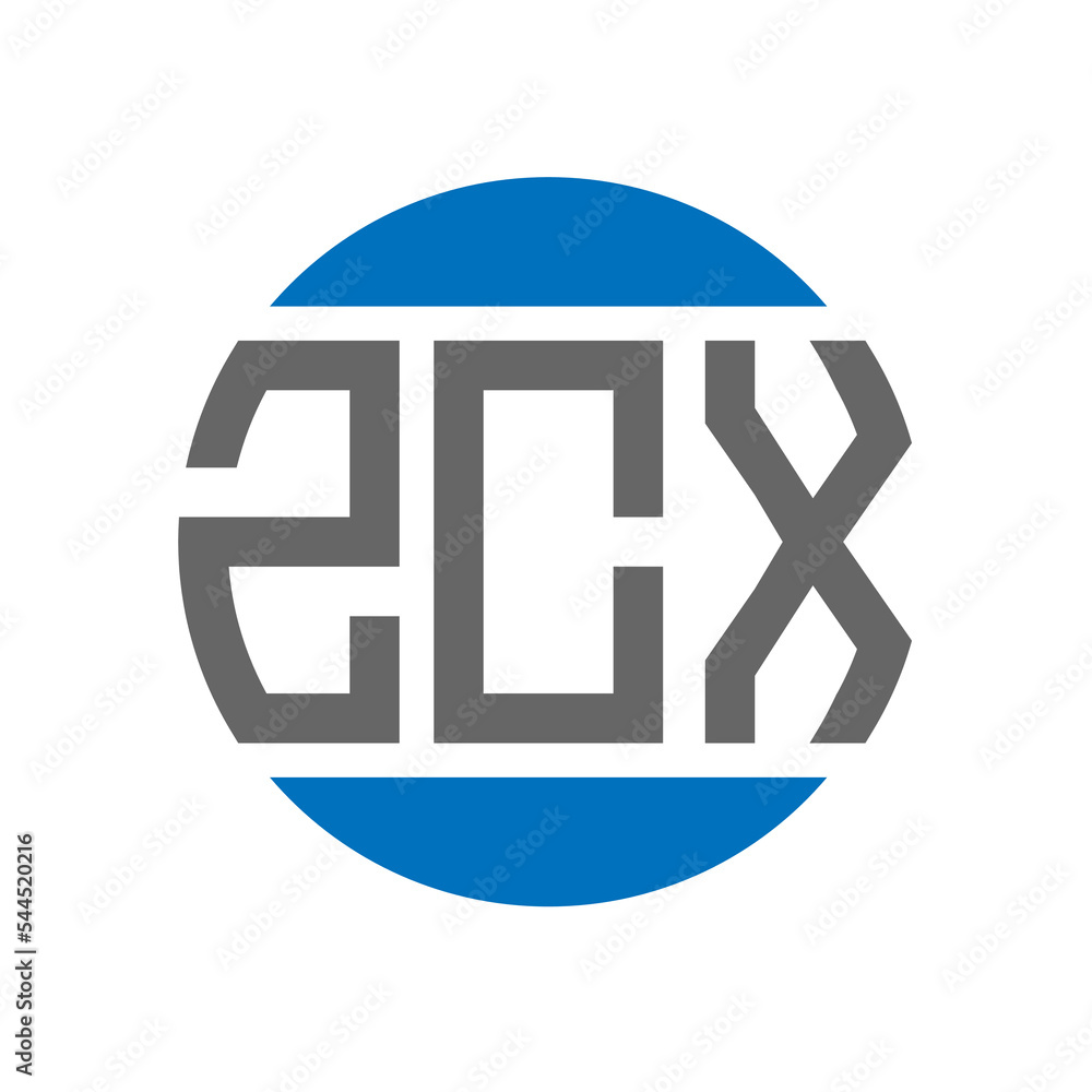 ZCX letter logo design on white background. ZCX creative initials circle logo concept. ZCX letter design. ZCX letter logo design on white background. ZCX creative initials circle logo concept. ZCX letter design.