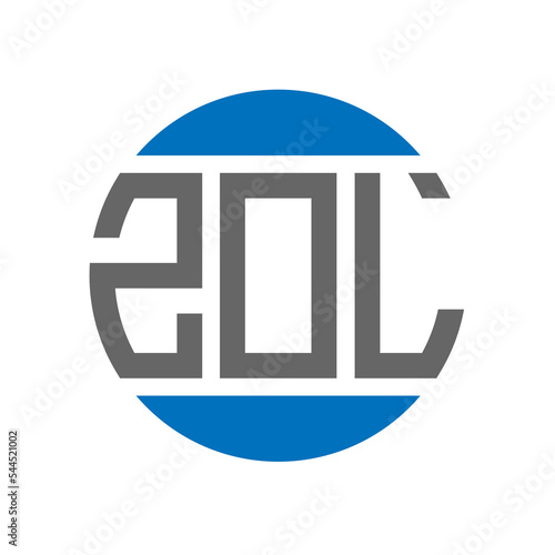 ZOL letter logo design on white background. ZOL creative initials circle logo concept. ZOL letter design.
