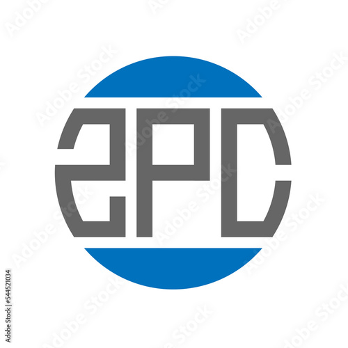ZPC letter logo design on white background. ZPC creative initials circle logo concept. ZPC letter design.