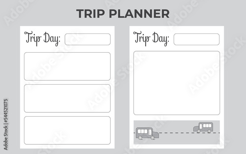 Vacation planner design concept for  world trips, tours, and travel plans, kids trip planner