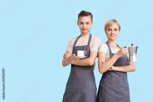 Young baristas with coffee ...