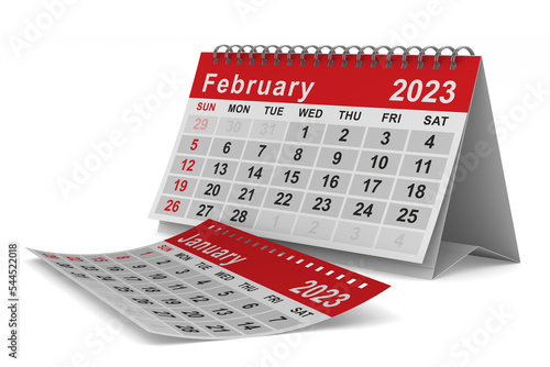 2023 year. Calendar for Feb...