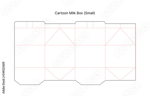 Cartoon Milk Box Diecut - Small
