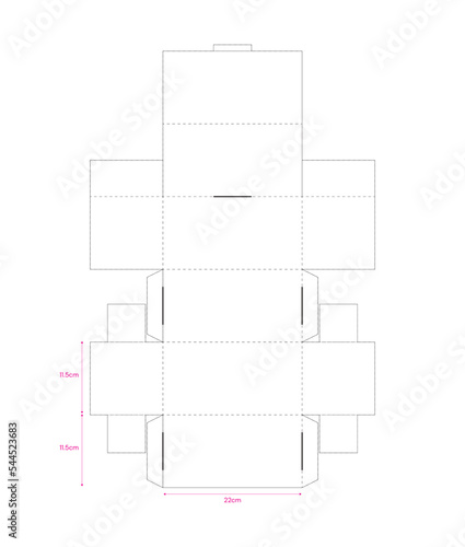 Cookie or Cake Box Diecut