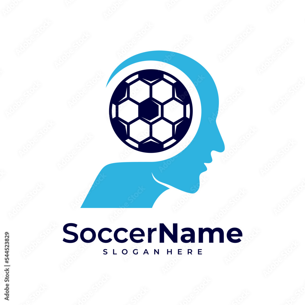 Obraz premium People Soccer logo template, Football logo design vector
