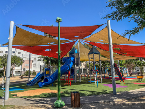 View of children's complex on playground