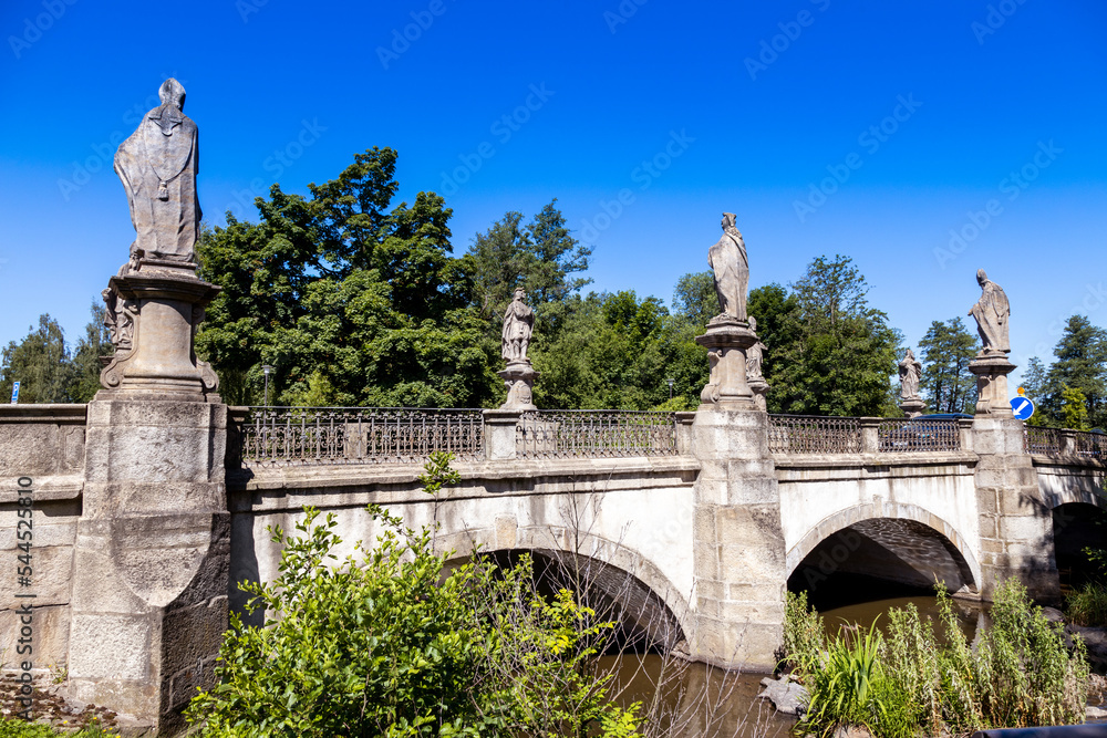 Baroque Bridge (1780) over Sazava River, Zdar nad Sazavou town, Vysocina district, Czech Republic Baroque Bridge (1780) over Sazava River, Zdar nad Sazavou town, Vysocina district, Czech Republic