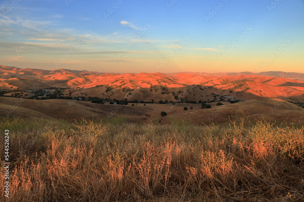 Obraz premium Golden hour in the East Bay hills near Livermore, California