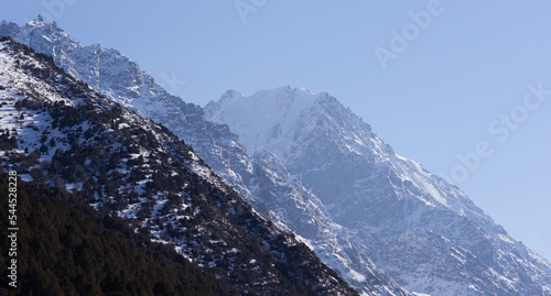 Alamedin river gorge autumn mountain landscape photo