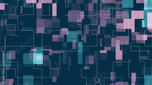gradation mosaic abstract design background loopD blue_