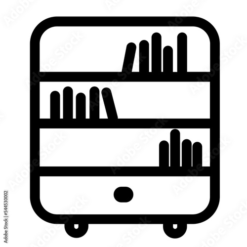 book bookcase furniture interior shelf icon